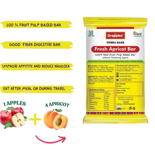 Fresh Apricot Digestive Bar - Experience the Delight of Pure Fruit Goodness
