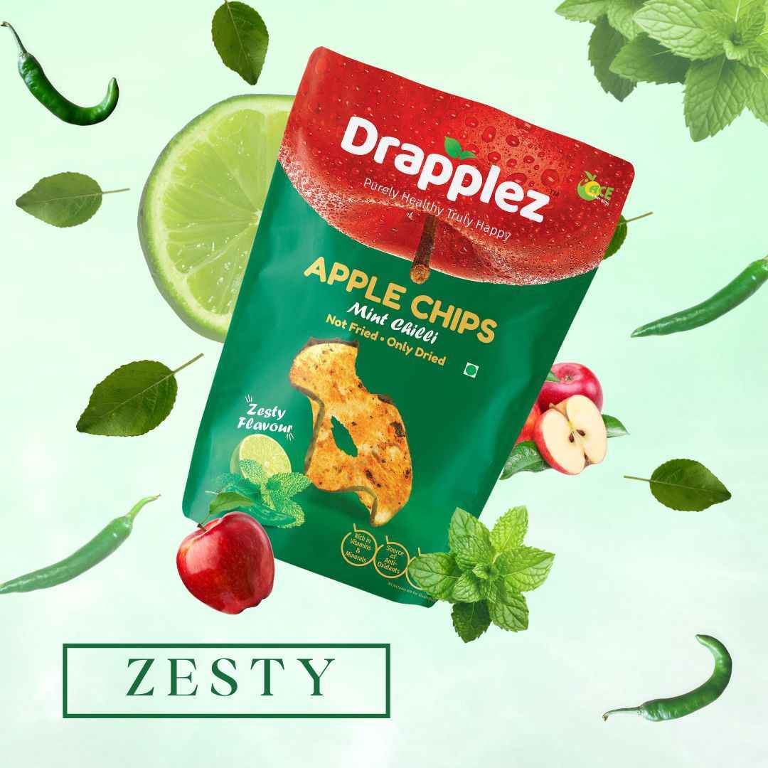 Apple Chips Zesty Mint Chilli  – Crunchy and Flavorful Snack
