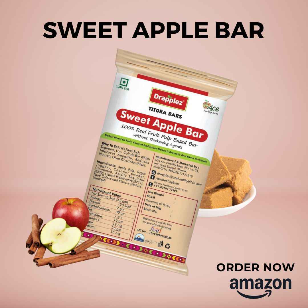 Fruit BAR - Apple Sweet Fruit Bar for Healthy Snacking