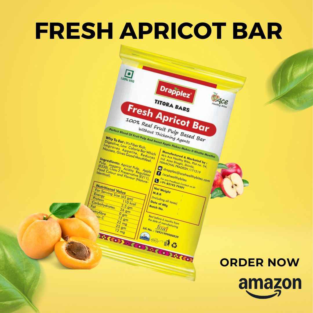 Fresh Apricot Digestive Bar - Experience the Delight of Pure Fruit Goodness