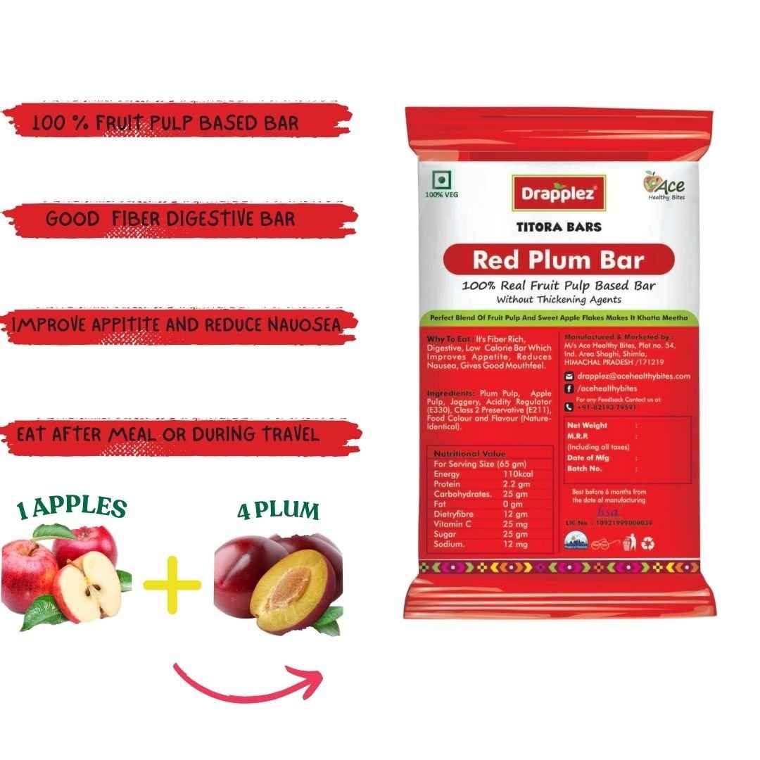 Red Plum Digestive Bar - A Fresh and Delicious Snack for Daily Wellness